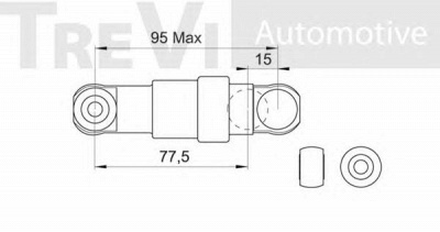 TREVI AUTOMOTIVE ta1112 -  Амортизатор, поликлиновой ремень